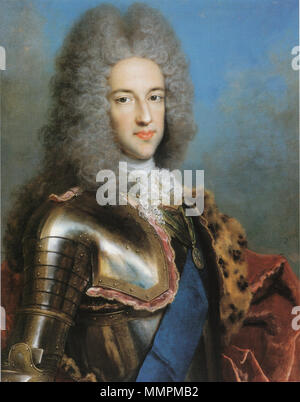 .  English: Portrait of James Francis Edward Stuart, the Old Pretender Antonio David portrait of James Francis Edward Stuart The Old Pretender c. 1720 Stock Photo