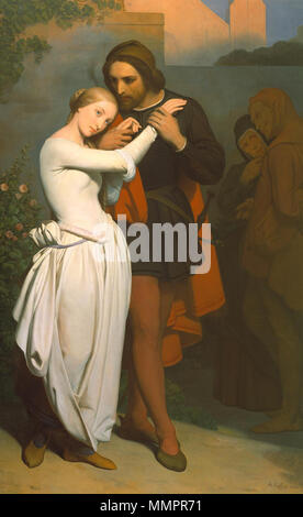 . English: Faust and Marguerite in the Garden by Ary Scheffer, 1846  . 8 November 2012, 22:23:29.   Ary Scheffer  (1795–1858)     Alternative names Scheffer; A. Scheffer; Schefefr Ary; a. schaeffer; scheffer ary; ary schaeffer  Description French-Dutch painter and sculptor  Date of birth/death 10 February 1795 15 June 1858  Location of birth/death Dordrecht Argenteuil  Work period between circa 1810 and circa 1858  Work location Dordrecht (....-1811), Paris (1811-1858), Amsterdam (1854), England (1857-1858), Netherlands  Authority control  : Q436726 VIAF:?2478799 ISNI:?0000 0001 0854 617X ULAN Stock Photo