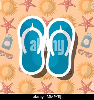 summer time beach Stock Vector
