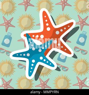 summer time beach Stock Vector