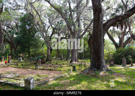 The historic Micanopy, Florida cemetery established in 1826. Stock Photo