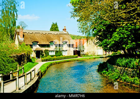 Thatched cottage Thornton Le Dale, North Yorkshire, England Stock Photo