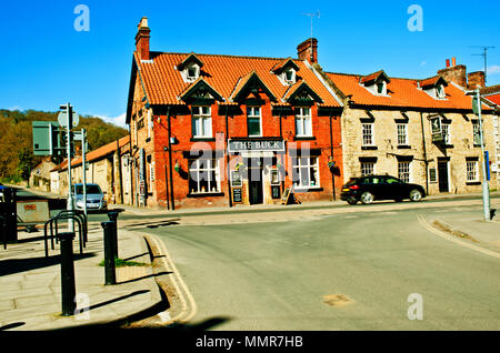 The Buck Inn, Thornton Le Dale, North Yorkshire, England Stock Photo