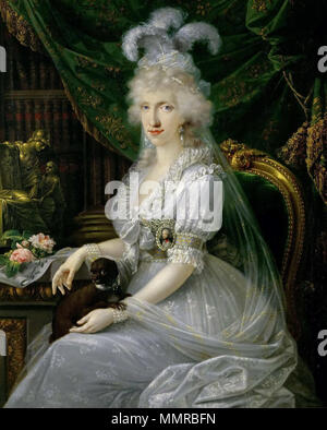 . Luisa Maria Amelia Teresa of Naples and Sicily, Princess of Naples and Sicily (1773-1802), Grand Duchess Consort of Tuscany, wife of Archduke Ferdinand III of Tuscany.  Q27978120. 1797. Joseph Dorffmeister 001 Stock Photo