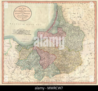 1799, Cary Map Of Poland, Prussia And Lithuania, John Cary, 1754 – 1835 