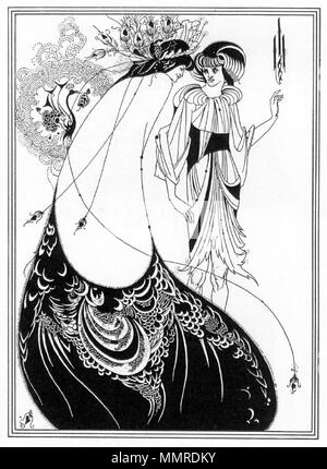 The Peacock Skirt', illustration by Aubrey Beardsley for Oscar