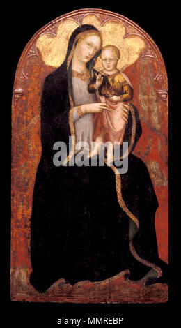18 Andrea di Bartolo. Madonna and Child. 1410-1415, (110x50) Princeton University Art Museum Stock Photo