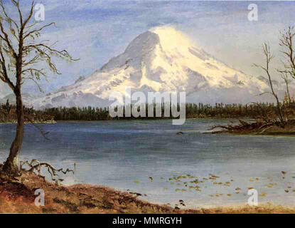 'Lake in the Rockies'.. 2008 (upload date). Bierstadt Albert Lake in the Rockies Stock Photo