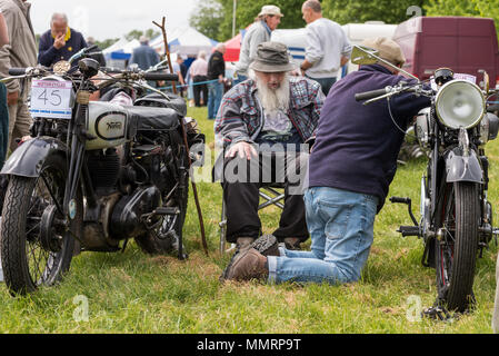 Warwickshire, UK. 12th May 2018. Vintage gathering. An impressive gathering of vintage motors and modes of transport. The event is in its 8th year. Bidford on Avon, Warwickshire, UK. Credit: 79Photography/Alamy Live News Stock Photo