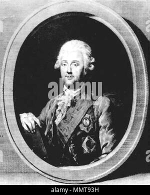 . Portrait of Otto Magnus von Stackelberg (1736-1800)  . 18th century. Otto Magnus von Stackelberg Stock Photo