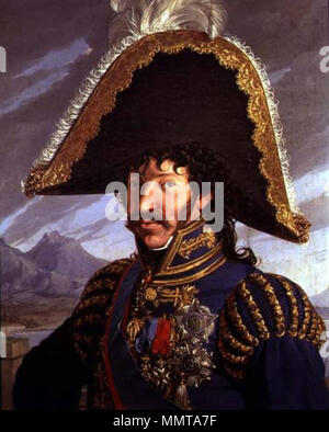 . Portrait of Joachim Murat (1767-1815)  . 19th century. Portrait of Joachim Murat by Galliano Stock Photo