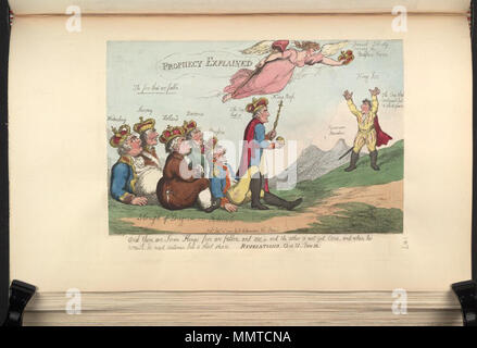 . Satire on the Peninsular war. (British political cartoon)  Prophecy explained. 17 September 1808. Bodleian Libraries, Prophecy explained Stock Photo