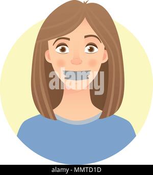 emotions of womans face Stock Vector