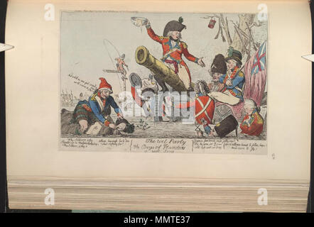 . Satire on the French Revolutionary wars. (British political cartoon ...