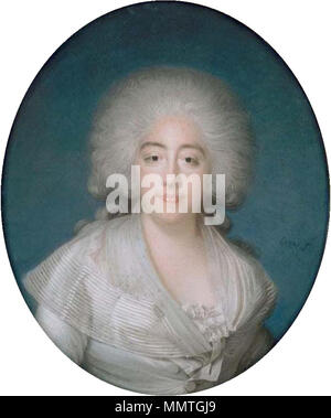 .  English: Portrait of Marie Josephine of Savoy (1753-1810), Countess of Provence  . 18th century. Boze - Marie Josephine of Savoy, oval Stock Photo