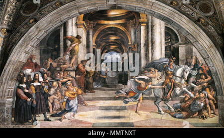 Expulsion of Heliodorus from the Temple, 1511-1512, Raphael Rooms ...