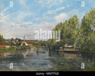 CAMILLE PISSARRO 1831 - 1903 LA SEINE À PORT-MARLY Stock Photo