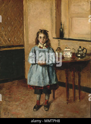 Minette. circa 1872. Camille Pissarro, Minette, ca. 1872. Oil on canvas, Wadsworth Atheneum Museum of Art, Stock Photo