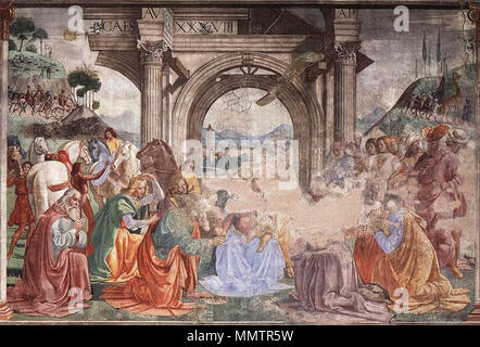 Cappella Tornabuoni, Adoration of the Magi 01 Stock Photo - Alamy