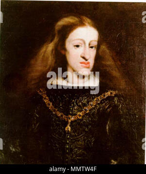 English: Portrait of King Charles II of Spain (1661-1700) . 17th century. Carlos II Stock Photo