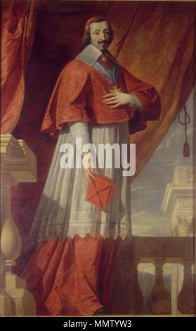 Français : Portrait du cardinal de Richelieu . 17th century. Champaigne - Richelieu - Chaalis Stock Photo