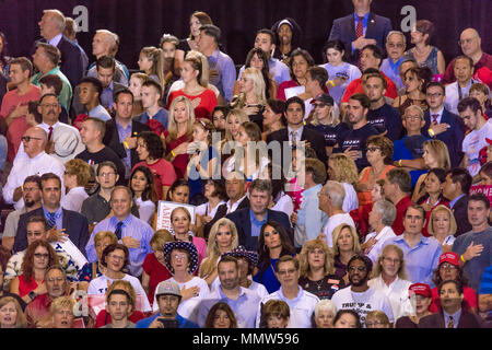 AUGUST 22, 2017, PHOENIX, AZ   U.S. Pledge of Allegiance for President Donald J. Trump at the Phoenix Convention Center Stock Photo