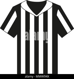 Flat black and white referee shirt. Stock Vector