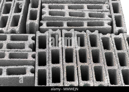 Brick raw isolated on background.Closed up. Stock Photo