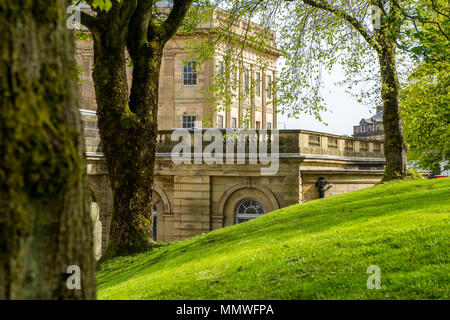 The Slopes and The Crescent in the spa town of Buxton, Derbyshire, UK Stock Photo