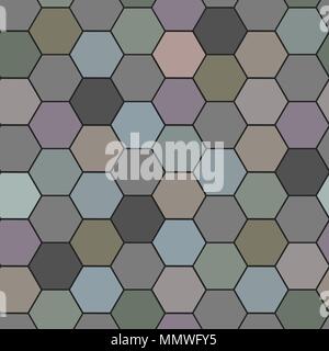 Vector seamless patchwork tiles floor. Pattern of painted glazed ceramic tilework. Colorful tiles floor ornament eps 10 Stock Vector