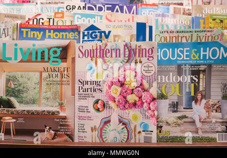 Magazine Stand Featuring Magazine Cover (Covers), USA Stock Photo