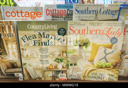 Magazine Stand Featuring Magazine Cover (Covers), USA Stock Photo