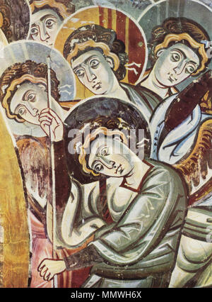 . Civate, affreschi  . 1190s. see filename or category Civate, affreschi 05 Stock Photo