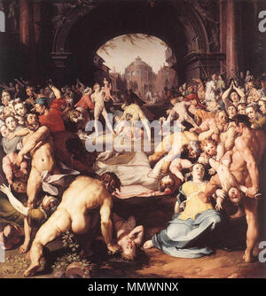 Massacre of the Innocents. 1591. Cornelis Cornelisz. van Haarlem - Massacre of the Innocents - WGA05256 Stock Photo