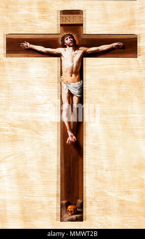 Cristo crucificado en la agonía. (Museo Ibercaja Camón Aznar) Stock Photo