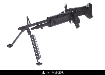 M60 machine gun isolated on white Stock Photo