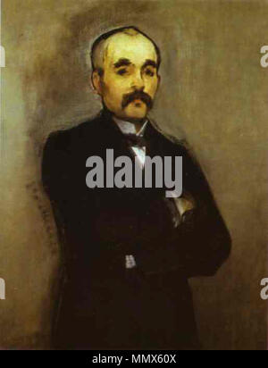 Portrait of Georges Clemenceau (1841-1929), French politician. 1879. Clemenceau - Manet Stock Photo