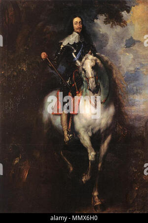 Equestrian Portrait of Charles I, King of England. between 1635 and 1640. Anthony van Dyck - Equestrian Portrait of Charles I, King of England (Copy) - WGA07384 Stock Photo