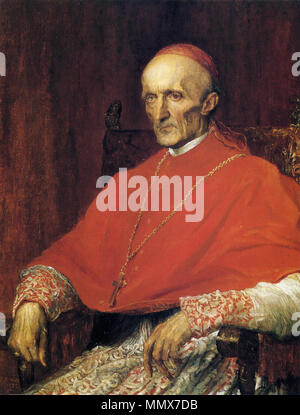 . Portrait of Henry Edward Manning (1808-1892)  Henry Edward Manning. 1882. Cardinal Manning Stock Photo