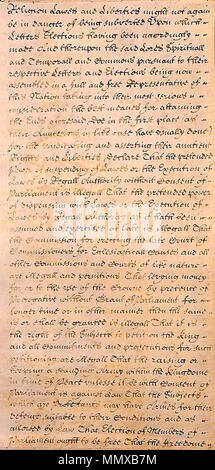 English Bill of Rights of 1689 (middle Stock Photo - Alamy