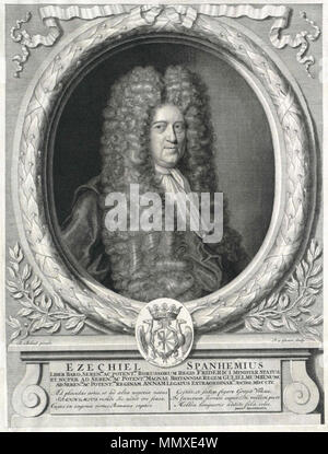 . Ezechiel Spanheim (1629-1710)  . before 1732. EzechielSpanheimGunst Stock Photo