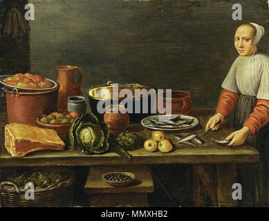 Kitchen Still-Life. first half of 17th century. Floris Gerritsz. van Schooten - Kitchen Still-Life - WGA21045 Stock Photo