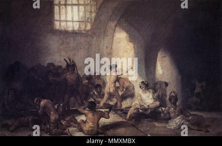 The Madhouse. between 1812 and 1814. Francisco de Goya y Lucientes - The Madhouse - WGA10078 Stock Photo