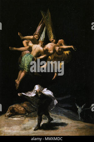 Witches in the Air. between 1797 and 1798. Francisco de Goya y Lucientes - Witches in the Air - WGA10028 Stock Photo