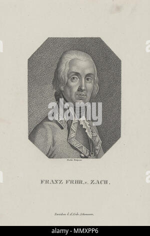 A portrait of Franz Xaver von Zach (1754-1832), a German astronomer and ...