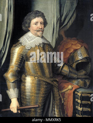 . Part of a series of four portraits of Princes of Orange at half-length originating from the Admiralty of Rotterdam (for the other three see File:Workshop of Michiel Jansz. van Mierevelt 005.jpg, File:School of Michiel Jansz. van Mierevelt 001.jpg and File:Workshop of Gerard van Honthorst 001.jpg)  Portrait of Frederick Henry, Prince of Orange. Alternative title(s): Portrait of Frederik Hendrik (1584-1647), prince of Orange.[1]. circa 1632-1640. Frederik Hendrik by Michiel Jansz van Mierevelt Stock Photo