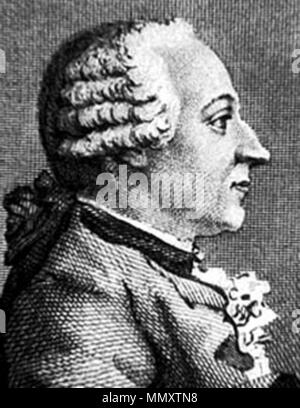 English: Portrait of Frederic Melchior Grimm (1723-1807). Español: Retrato de Frédéric-Melchior Grimm (1723-1807). 1758. Friedrich Melchior Grimm Stock Photo