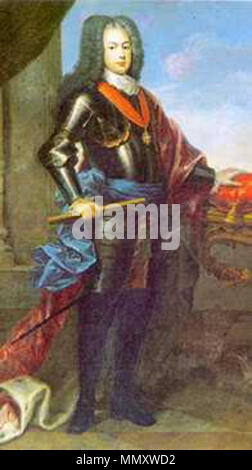 Full length painting of João V as King of Portugal by an unknown artist Stock Photo