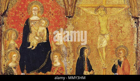 . detail  Madonna with Child and Four Saints; Crucifixion. circa 1348-49. Giottino, detail Stock Photo
