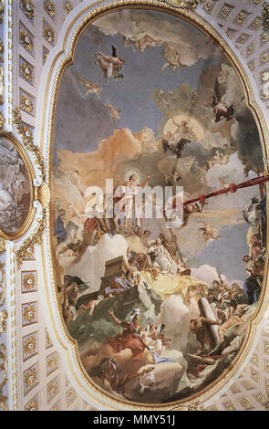 The Apotheosis of the Spanish Monarchy. between 1762 and 1766. Giovanni Battista Tiepolo - The Apotheosis of the Spanish Monarchy - WGA22369 Stock Photo